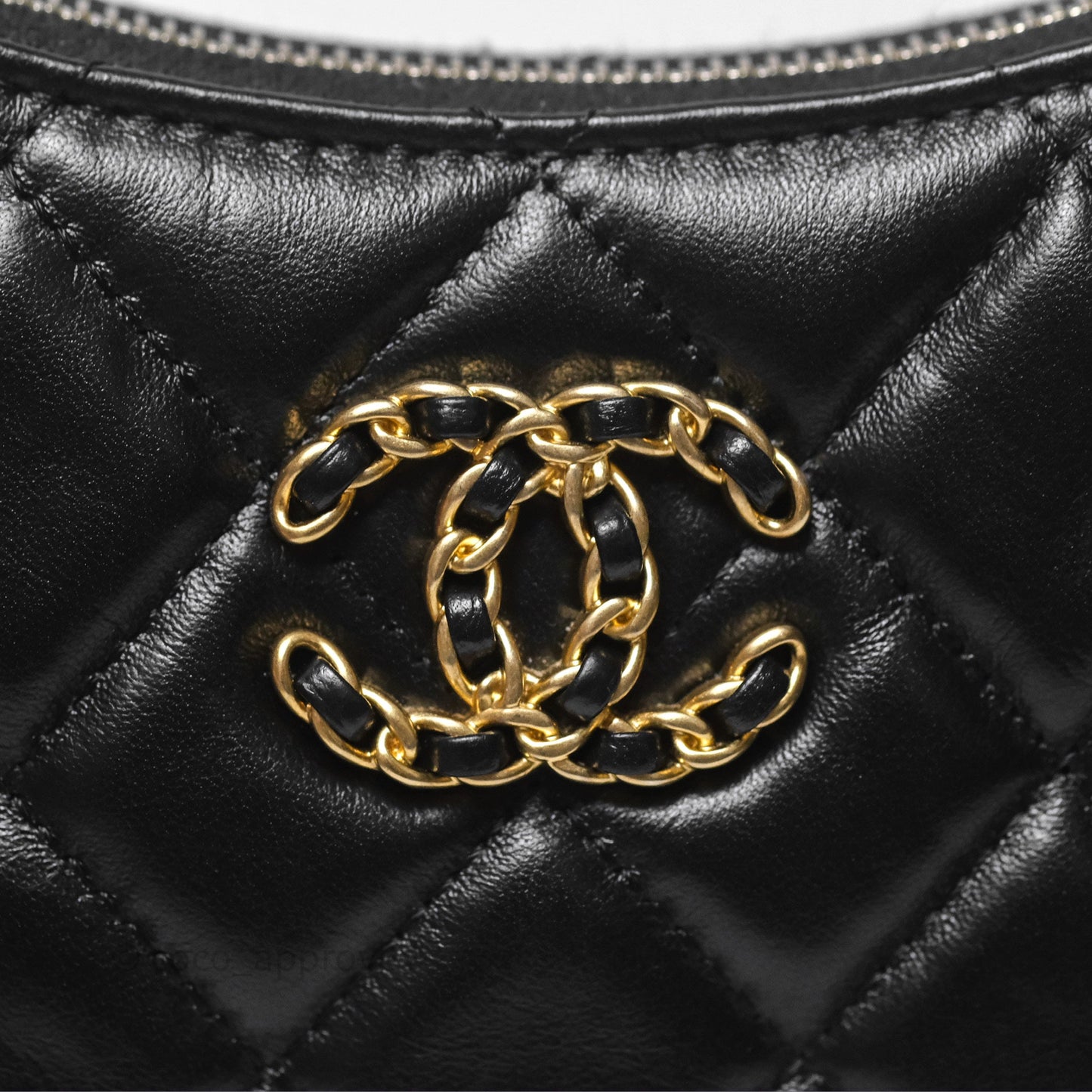 Chanel Hobo Bag Black Aged Calfskin Aged Gold Hardware