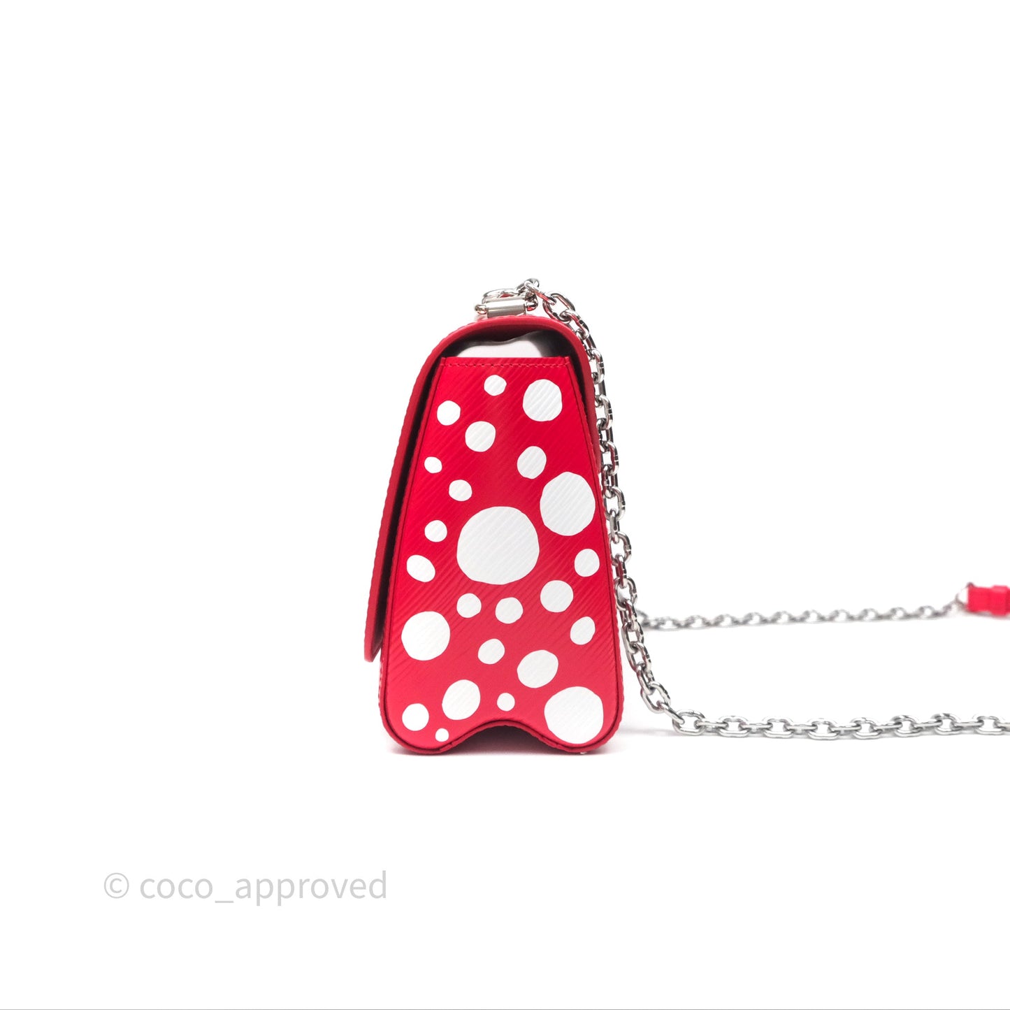 Louis Vuitton x Yayoi Kusama Twist MM Red/ White Epi Silver Hardware