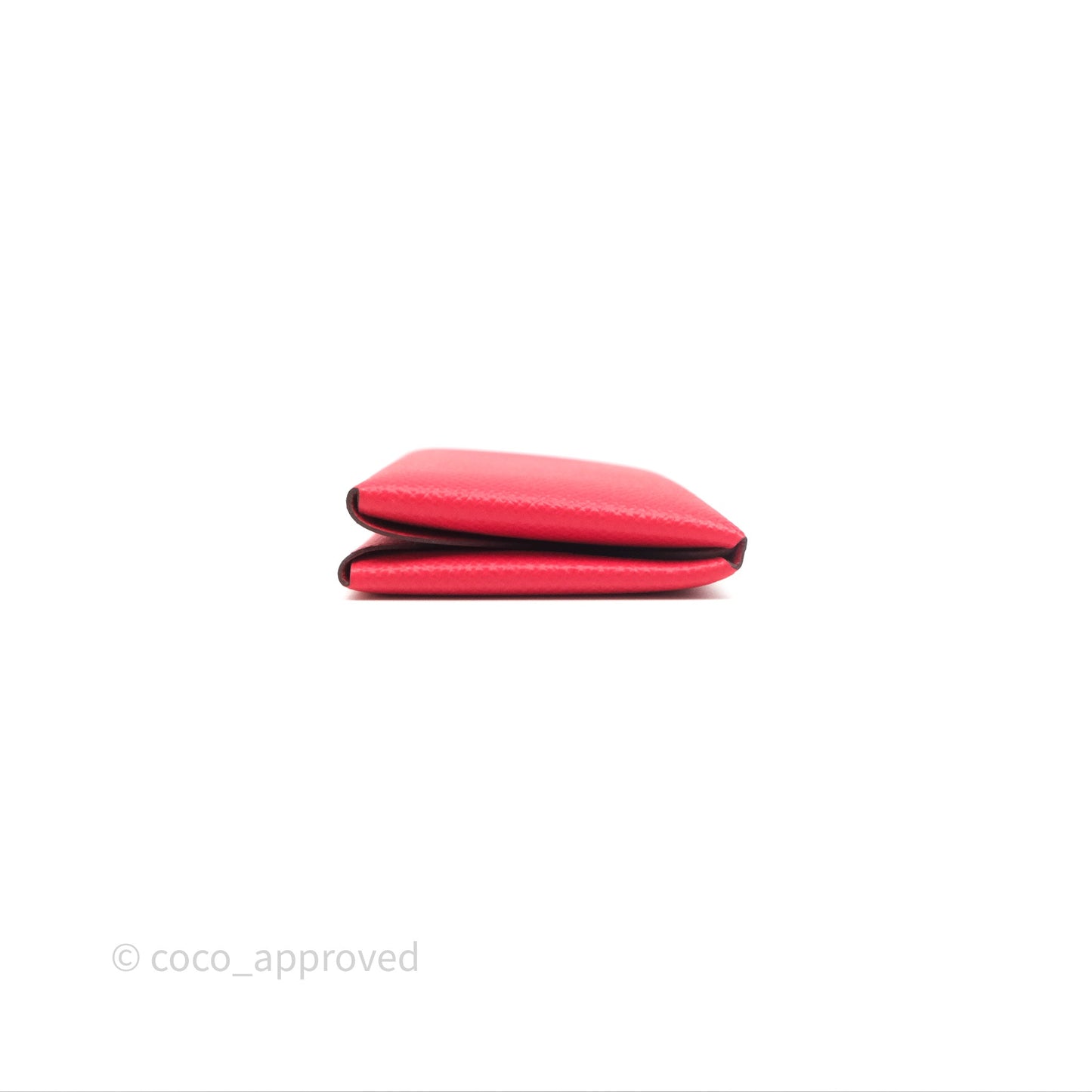 Hermès Calvi Duo Compact Card Holder Rouge De Coeur