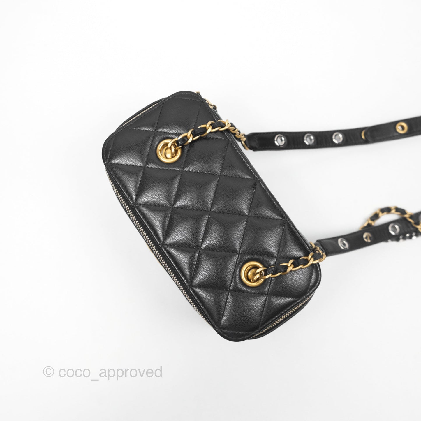 Chanel Vanity With Chain Black Goatskin Mixed Hardware