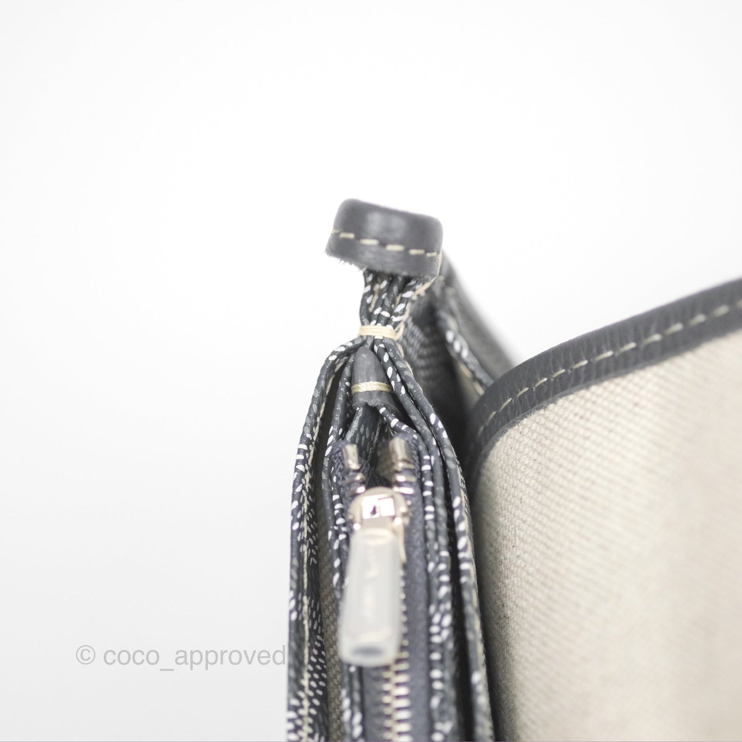 Goyard Plumet Pocket Wallet Grey Goyardine Canvas