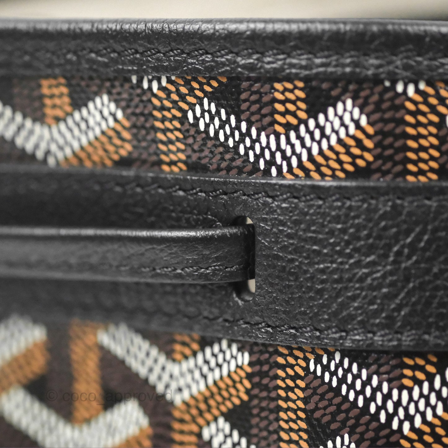 Goyard Petit Flot Bucket Bag Black Goyardine Canvas