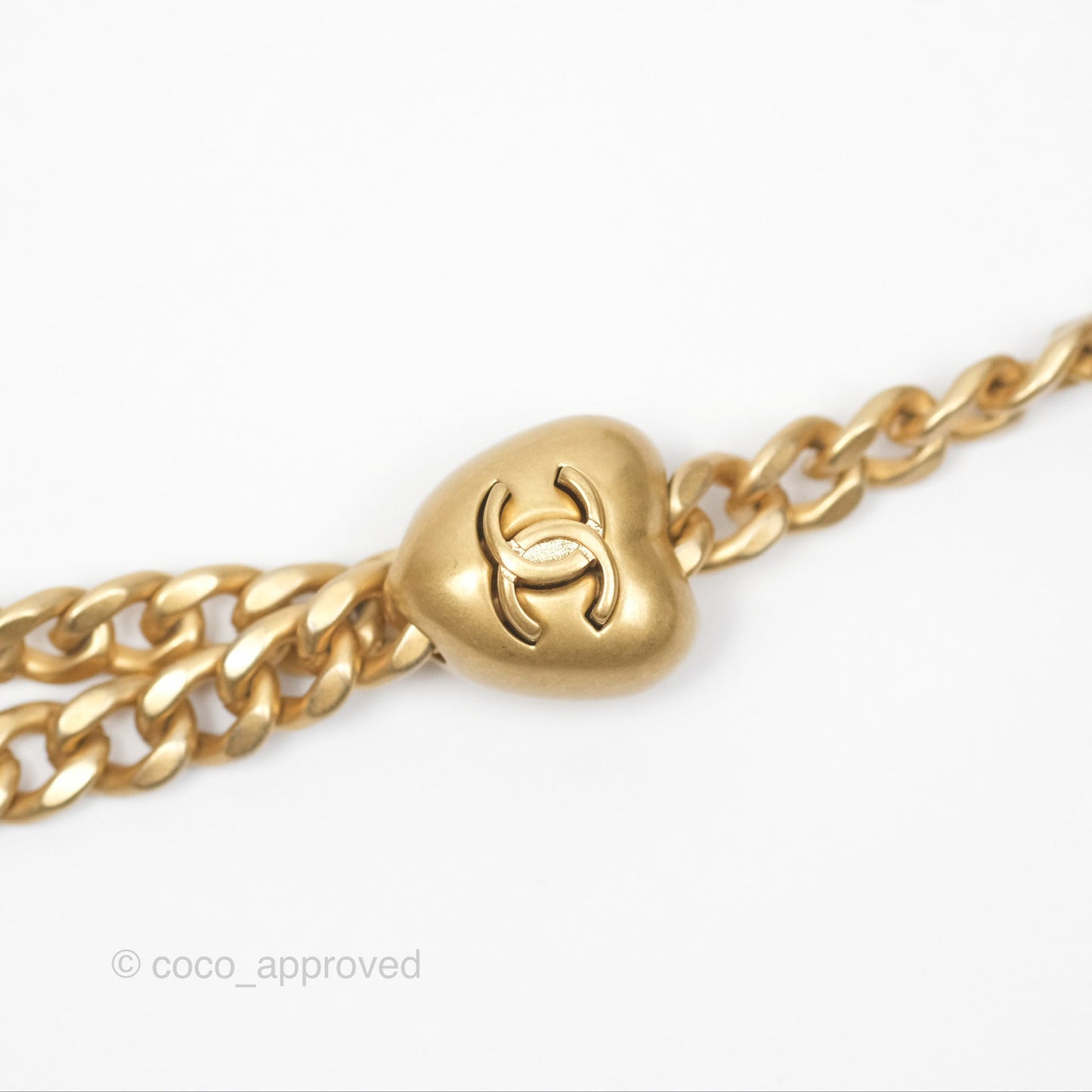 Chanel Mini Flap Bag Heart Adjustable Chain Grey Caviar Aged Gold Hardware