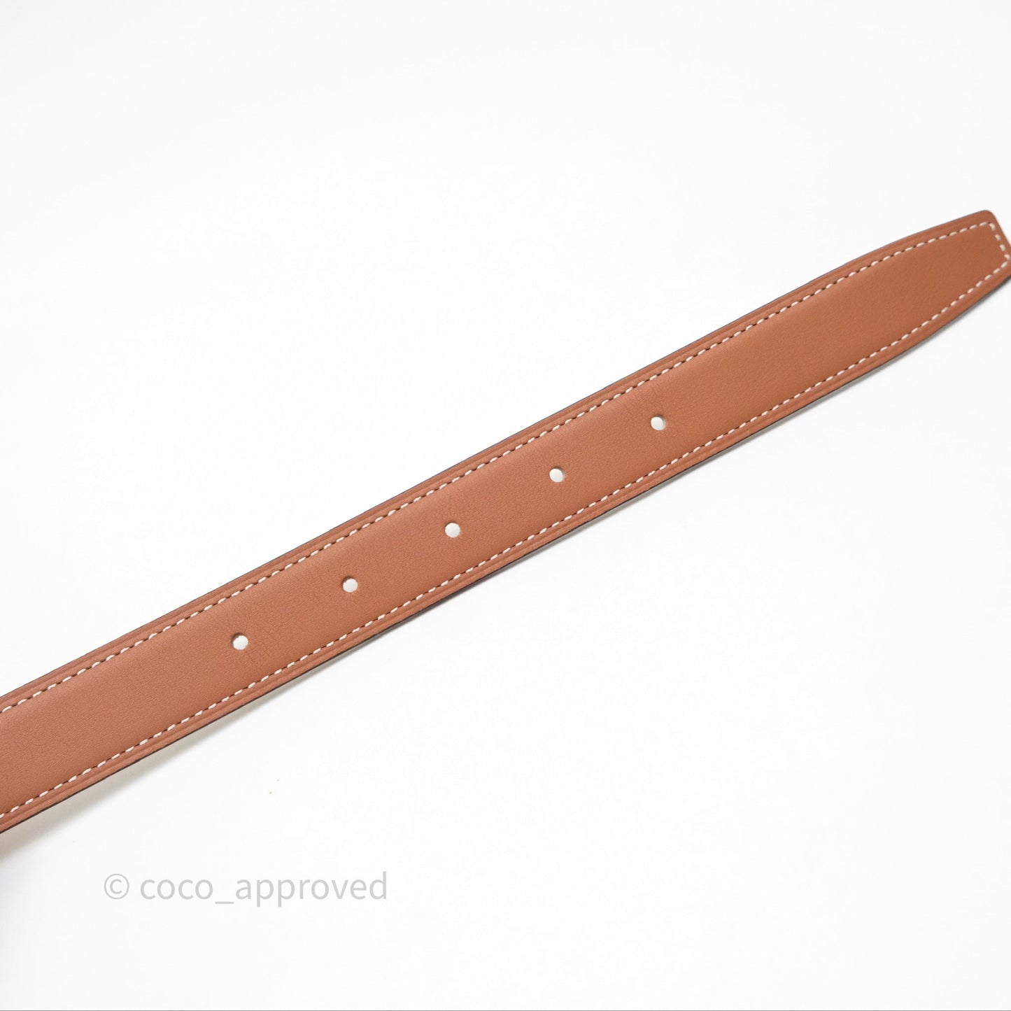 Hermès Clou De Selle Belt Buckle & Reversible Strap Gold/ Nata Palladium Hardware