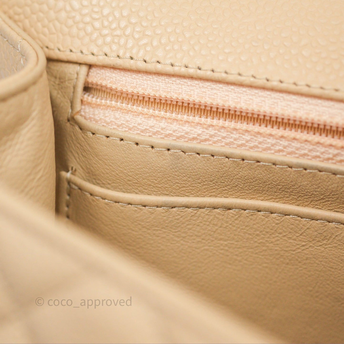 Chanel Jumbo Single Flap Beige Caviar Silver Hardware