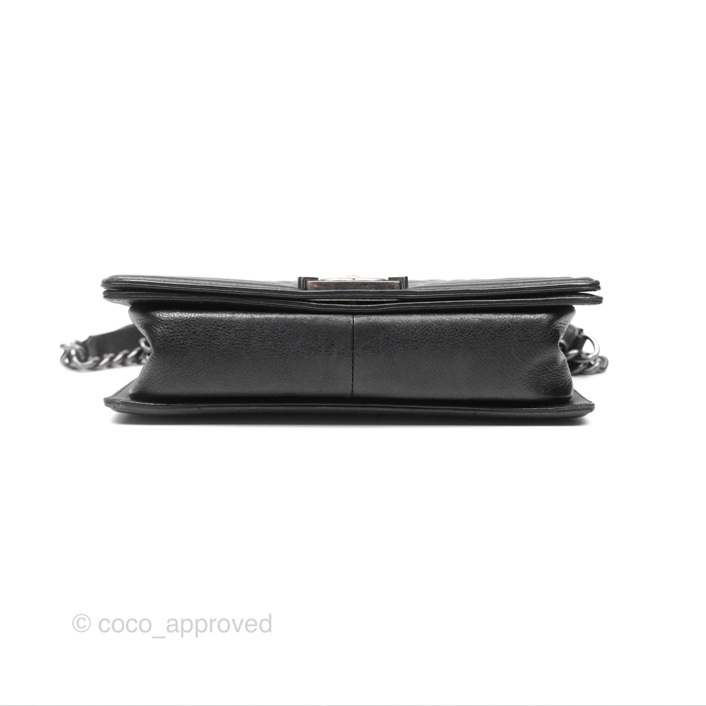 Chanel Medium Boy Quilted Black Calfskin Ruthenium Hardware