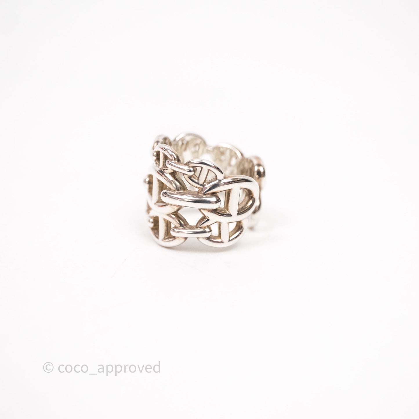 Hermès Chaine d'ancre Enchainee Ring Size 54