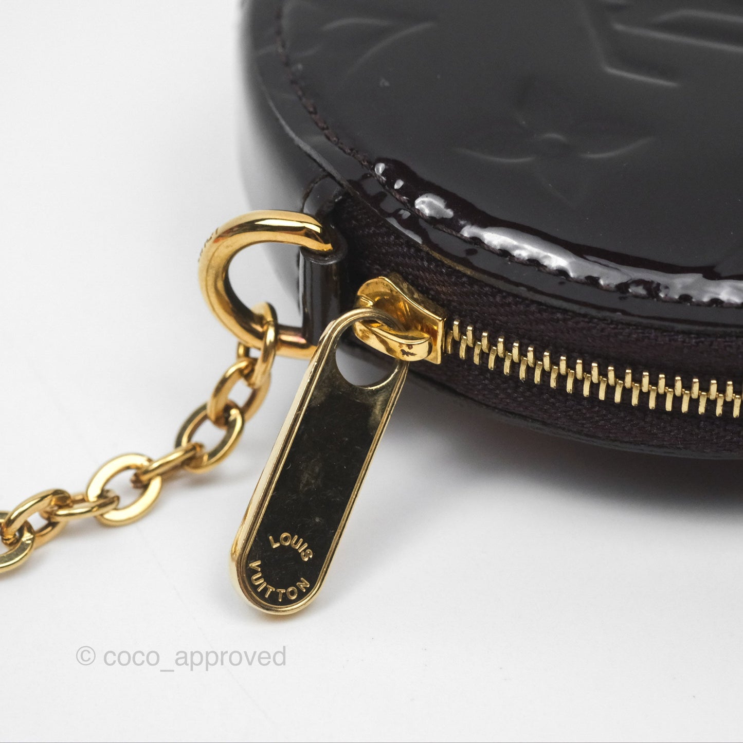 Louis Vuitton Porte Monnaie Rond Vernis Flower Wallet