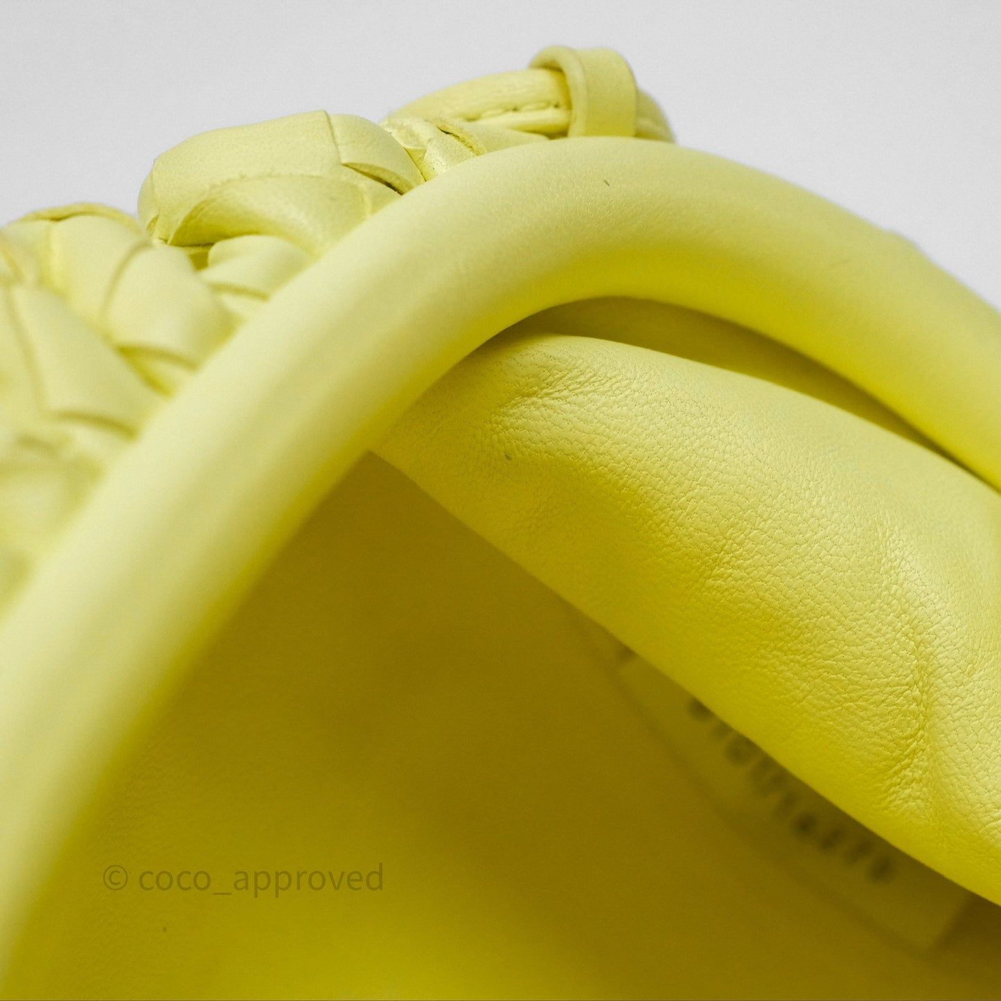 Bottega Veneta Nappa Intrecciato The Mini Pouch Yellow