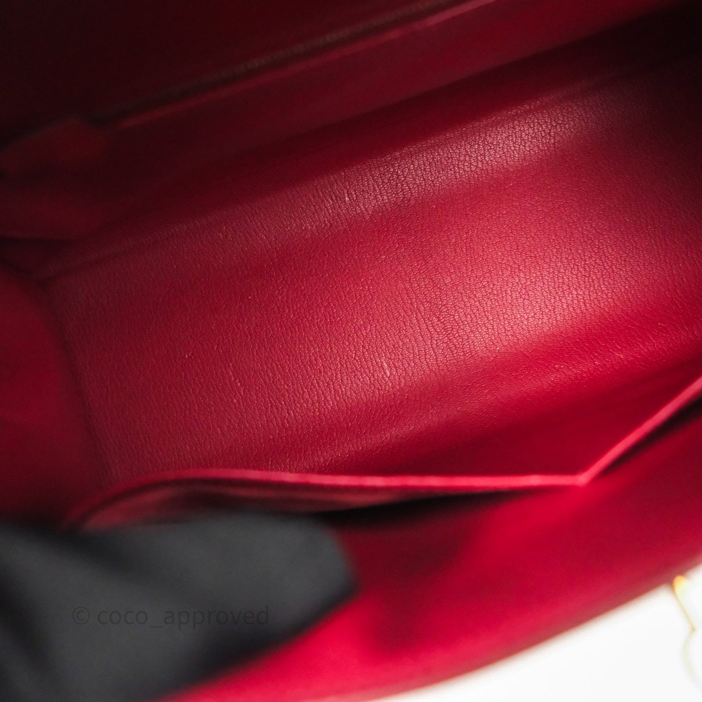 Hermès Vintage Kelly 32 Sellier Rouge Hermes 55 Box Leather Gold Hardware