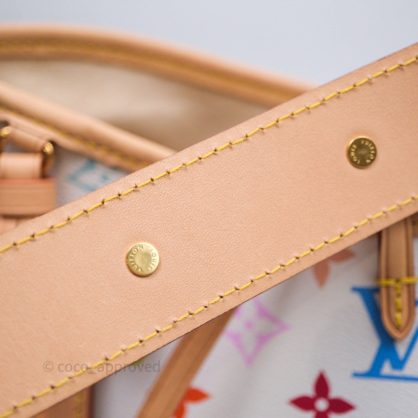 Louis Vuitton x Takashi Murakami CarryAll PM White Rainbow