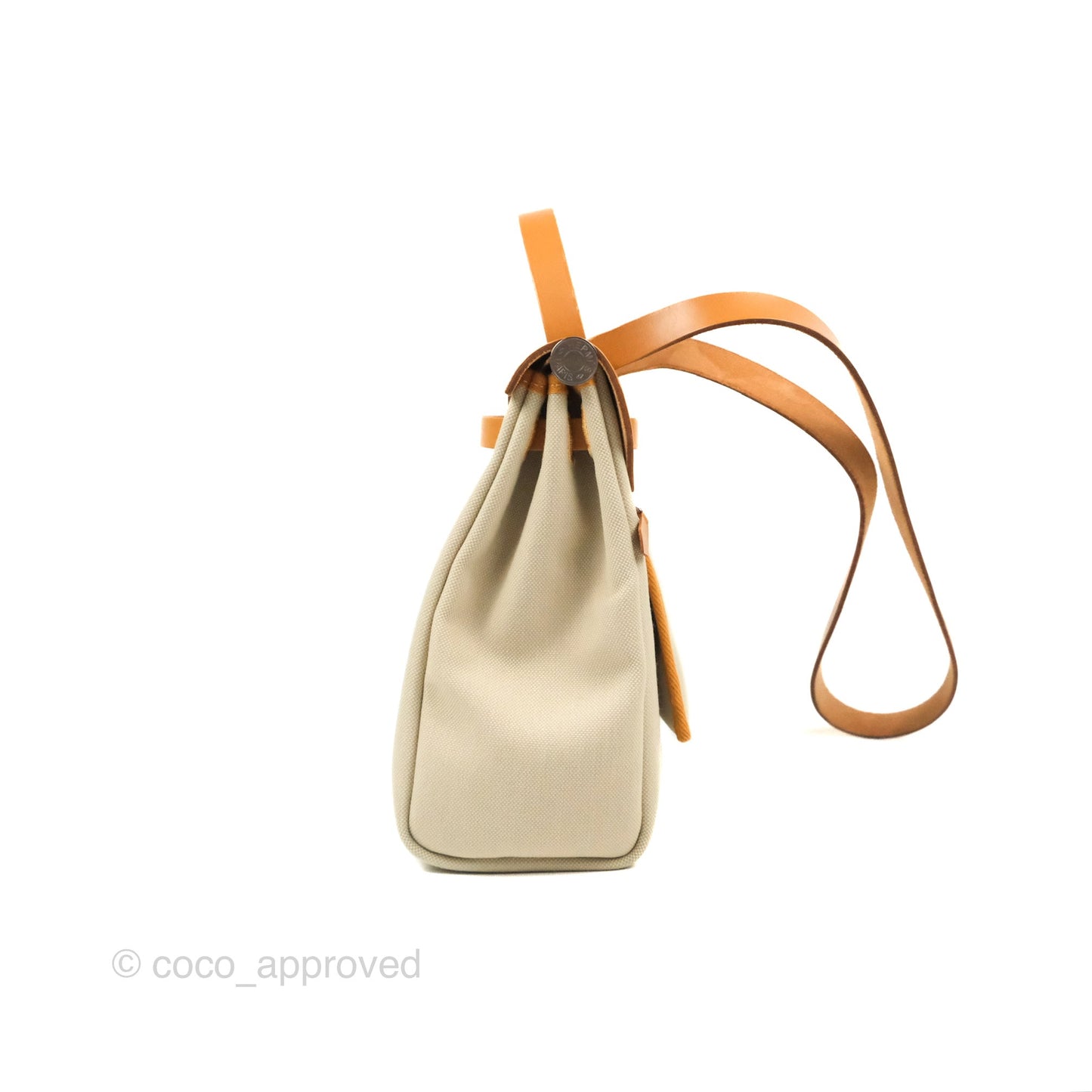 Hermès Herbag Zip 31 Retourne Natural Canvas Palladium Hardware