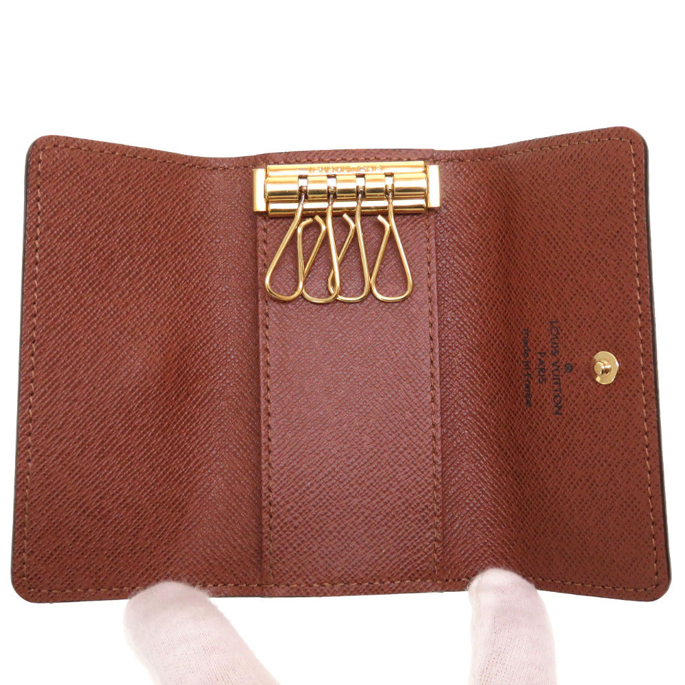 LOUIS VUITTON Key case Key holder  M69517 Monogram canvas Brown 4 hooks Monogram Multicles4 Women