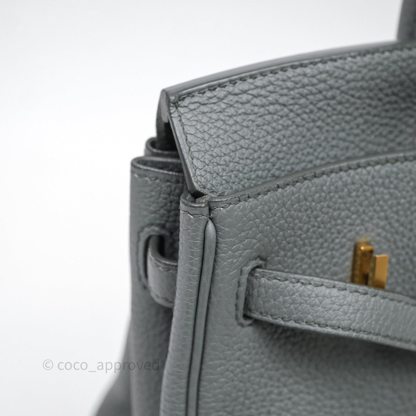 Hermes Birkin 25 Vert Amande Togo Gold Hardware