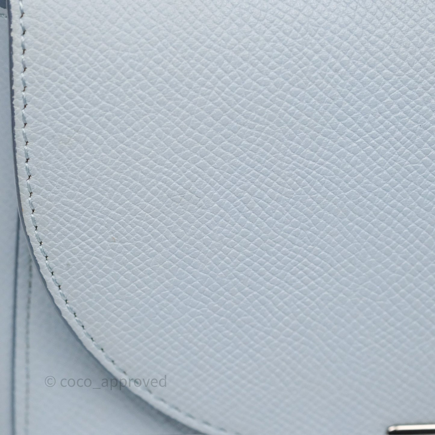 Celine Small Trotteur Crossbody Bag Light Blue Grained Calfskin