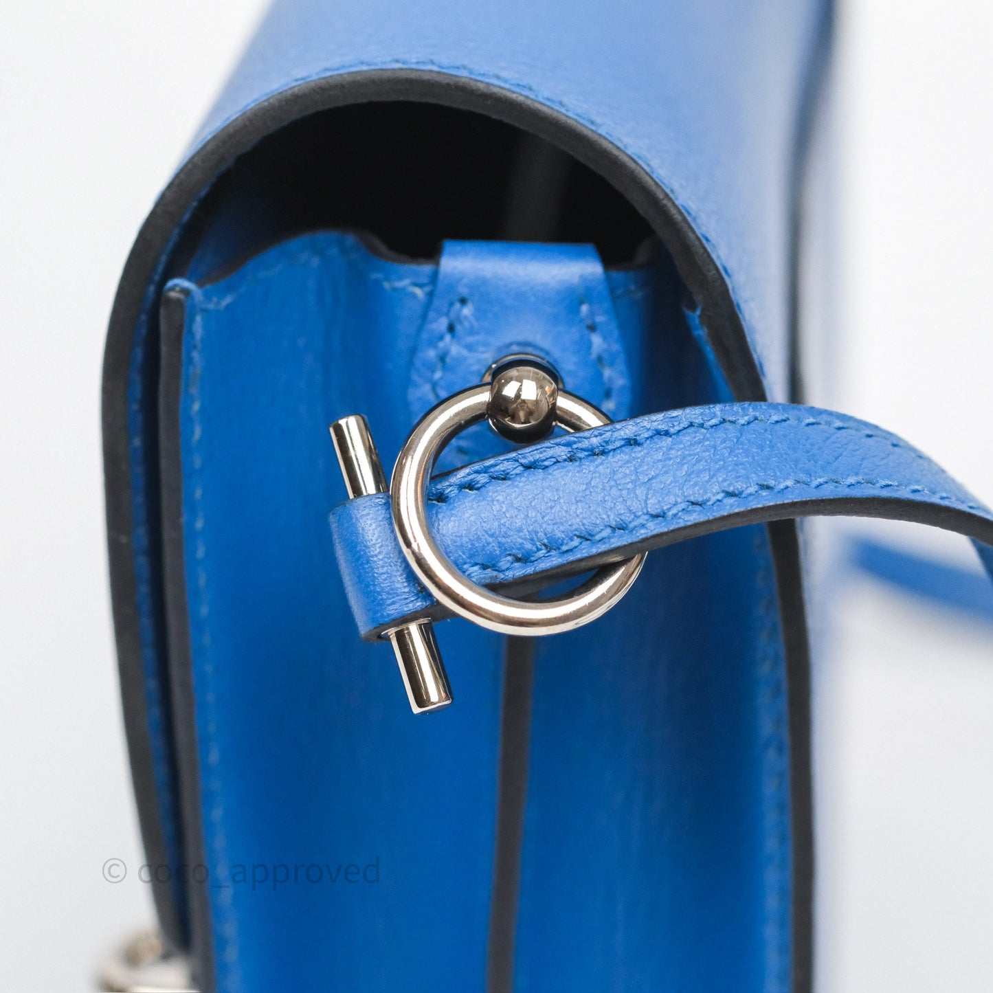 Hermès Roulis Mini 18 Blue Zellige I7 Evercolor Palladium Hardware