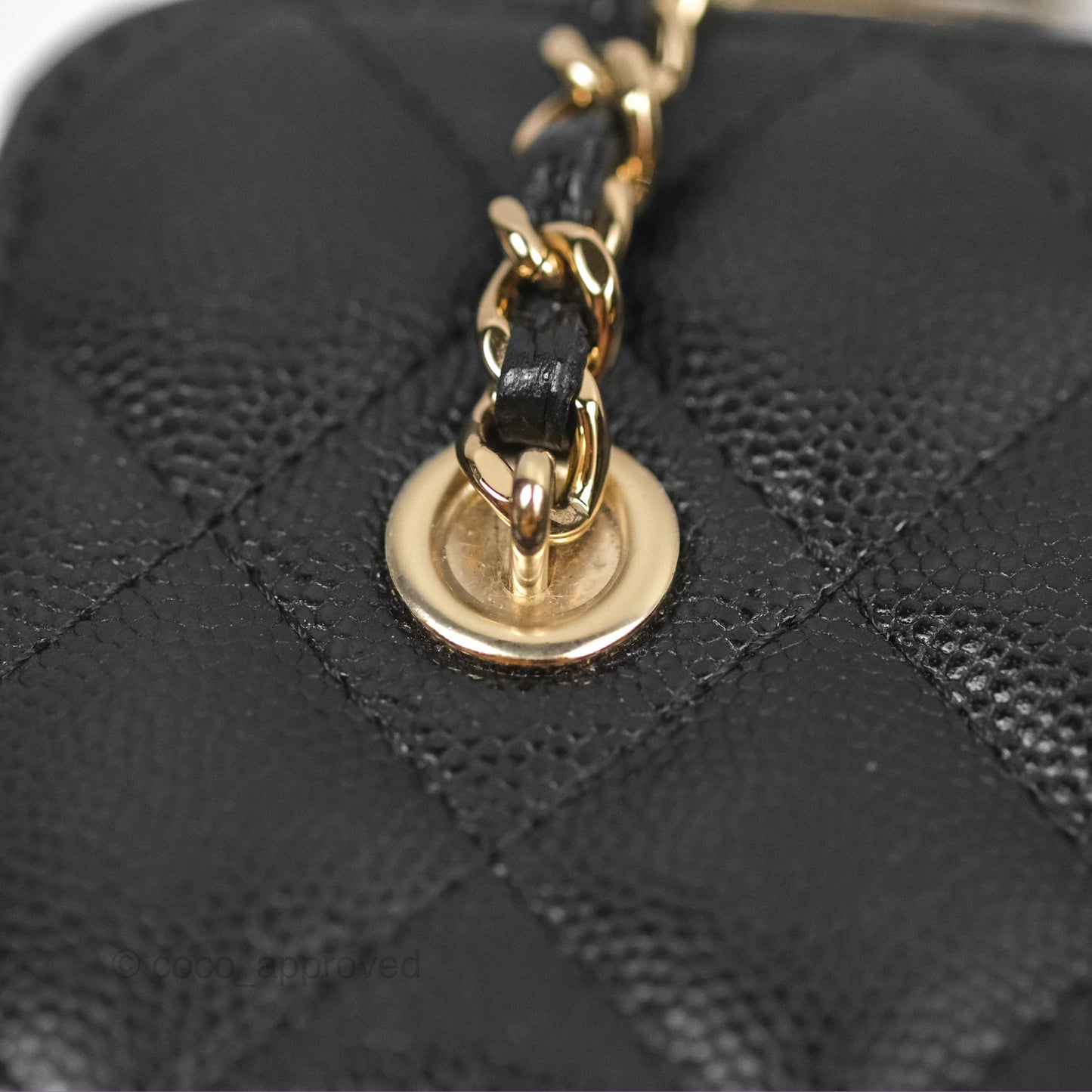 Chanel Vanity Rectangular Black Caviar Gold Hardware