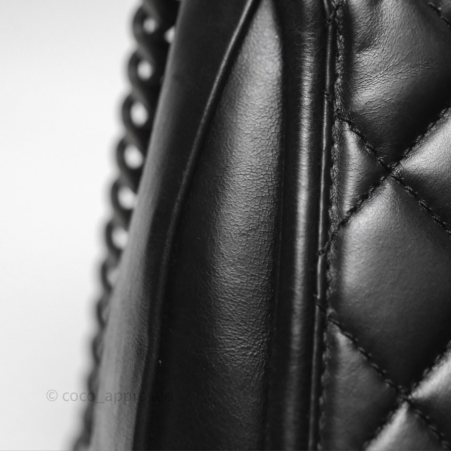 Chanel Quilted Large Prestige Top Handle Flap Calfskin Black Ruthenium Hardware