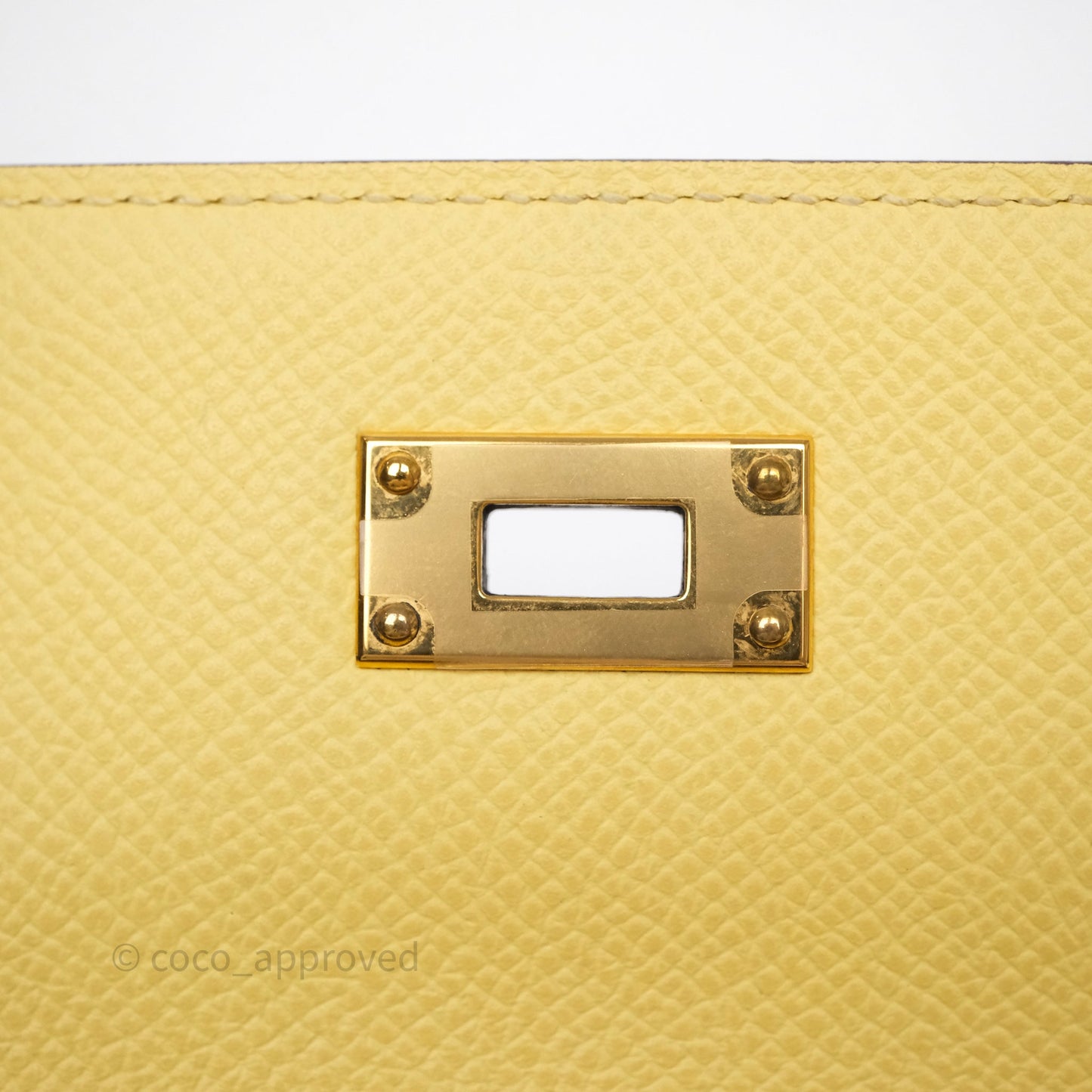 Hermès Kelly To Go Wallet Nata I2/ Jaune Poussin 1Z Epsom Gold Hardware