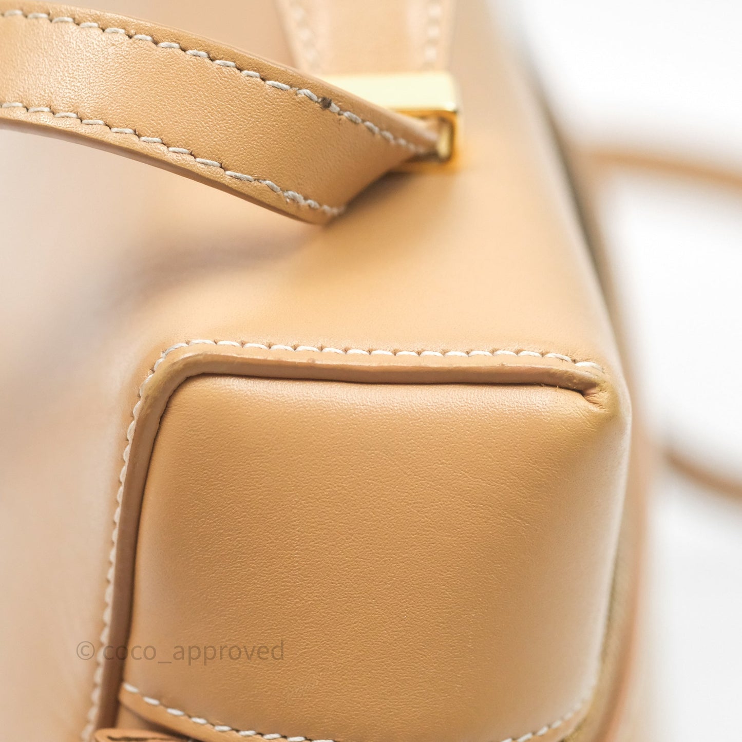 Loro Piana Extra Bag L27 Light Bamboo Calfskin Gold Hardware