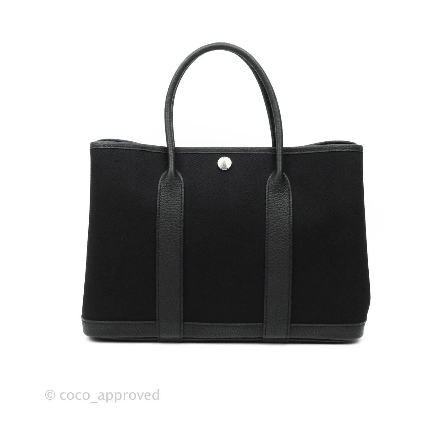 Hermès Garden Party 30 Canvas Black