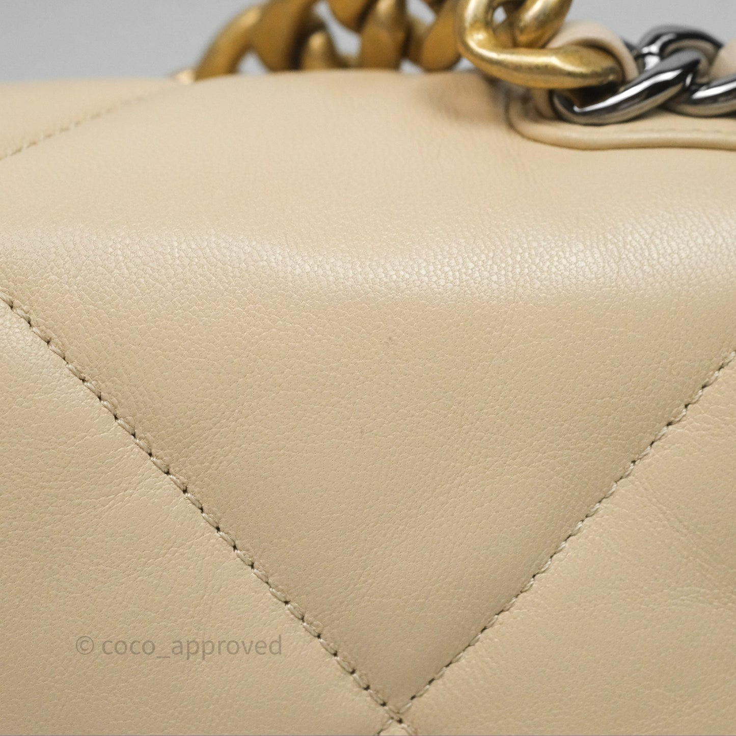 Chanel 19 Small Beige Mixed Hardware