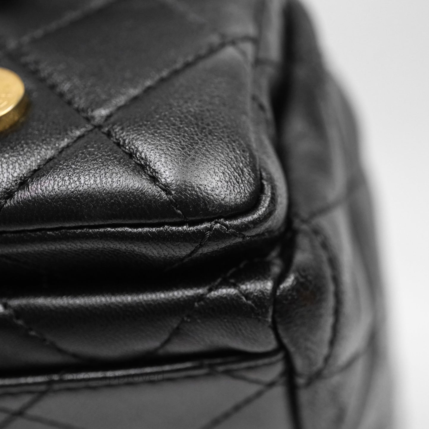 Chanel Small Quilted Trendy Double Pocket Hobo Black Lambskin Gold Hardware