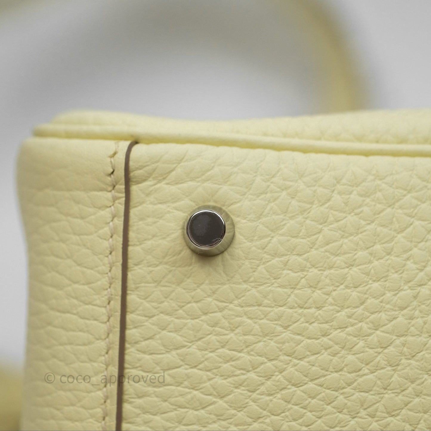 Hermès Mini Lindy II 20 Jaune Milton Clemence Palladium Hardware