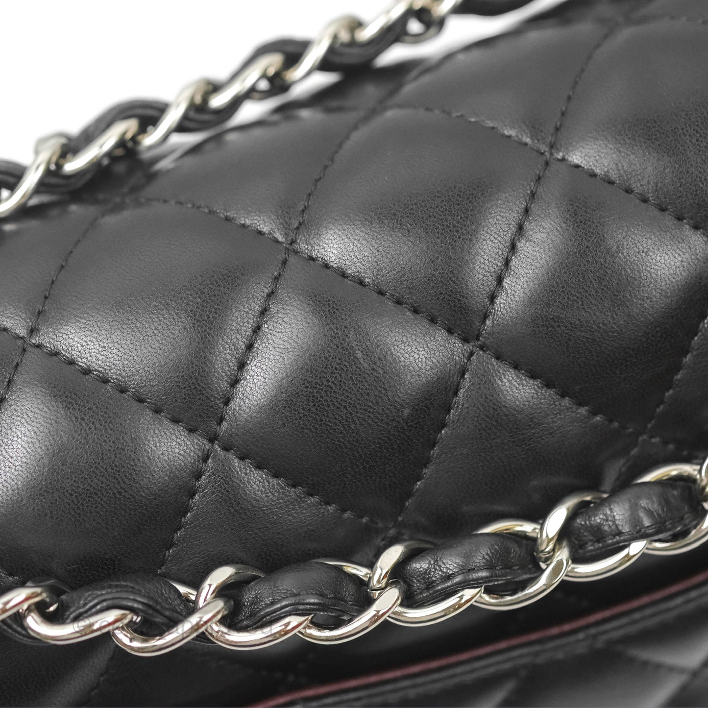 Chanel Jumbo Double Flap Black Lambskin Silver Hardware⁣⁣