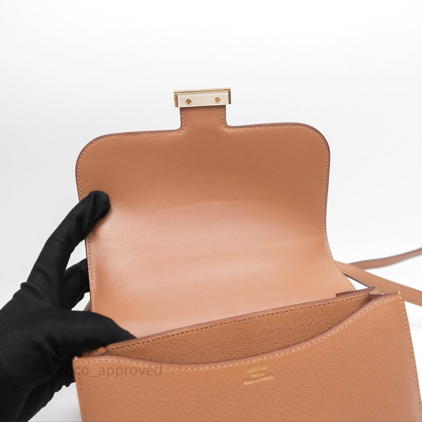 Hermès Constance Mini Quebracho Chevre Gold Hardware