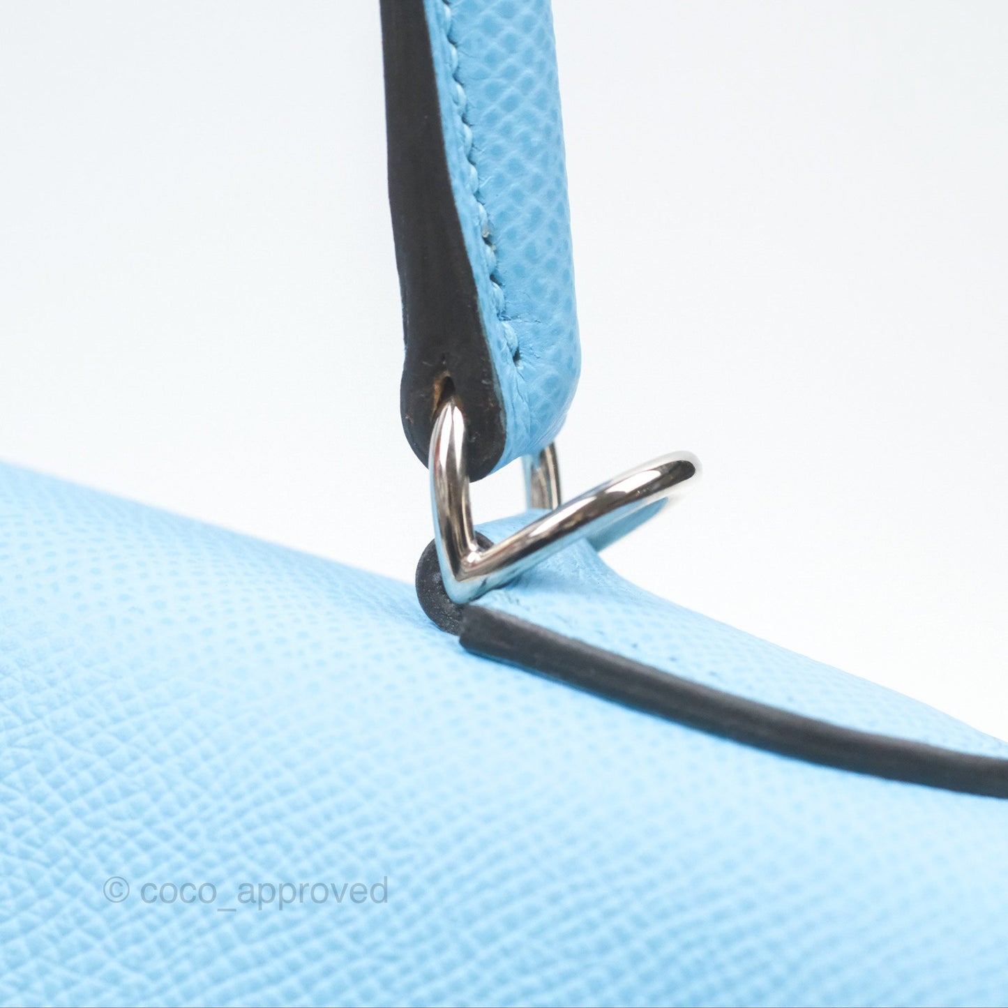 Hermès Sellier Kelly 28 Celeste 7N Epsom Palladium Hardware