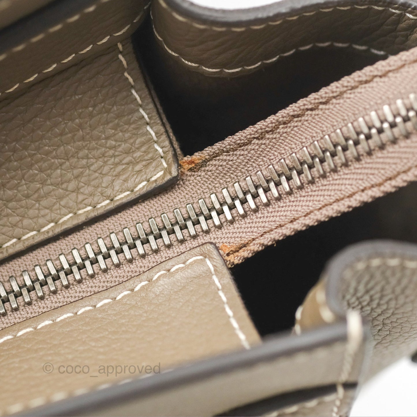 Celine Micro Luggage Bag Souris Drummed Calfskin