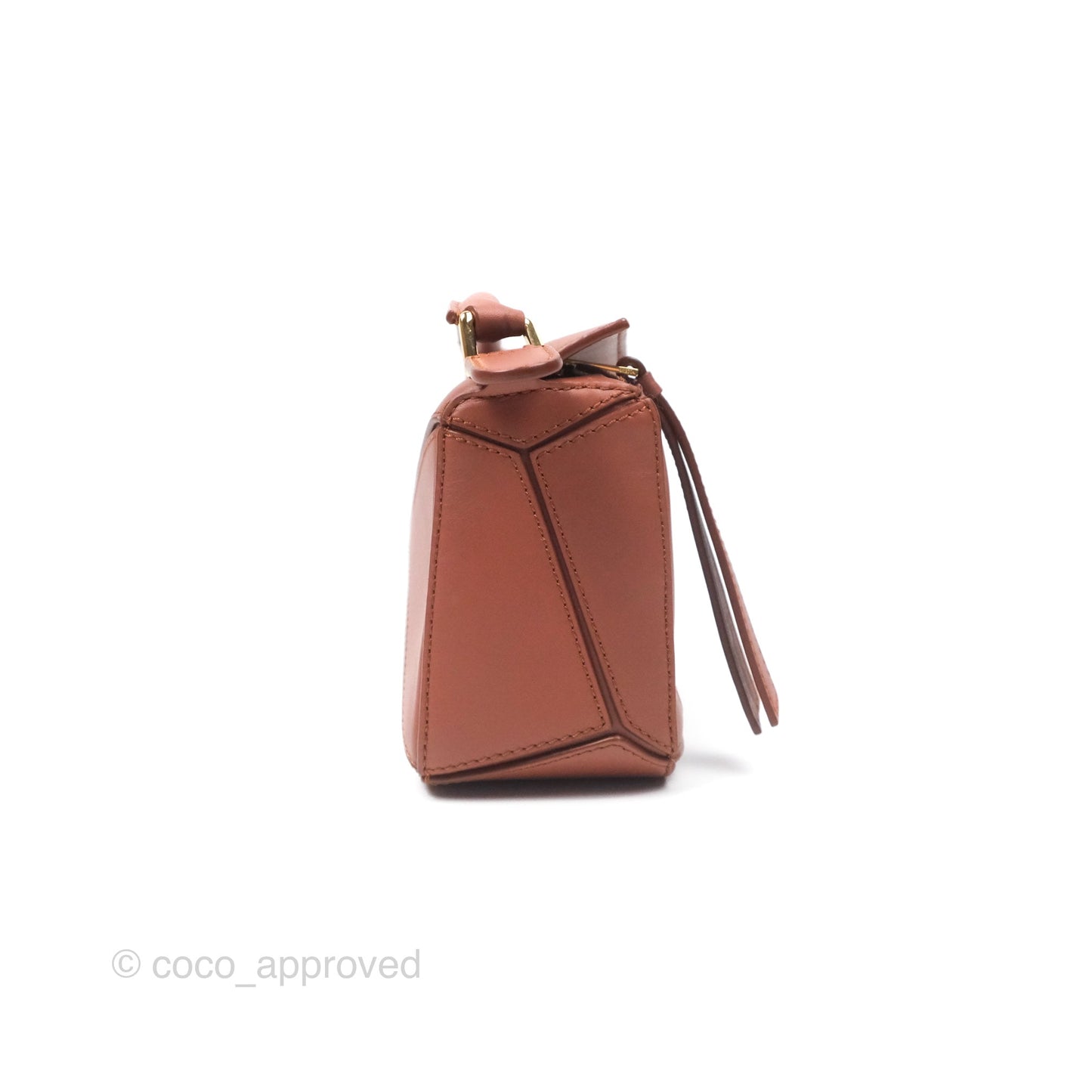 Loewe x Howls Moving Mini Puzzle Bag Tan Calfskin Gold Hardware