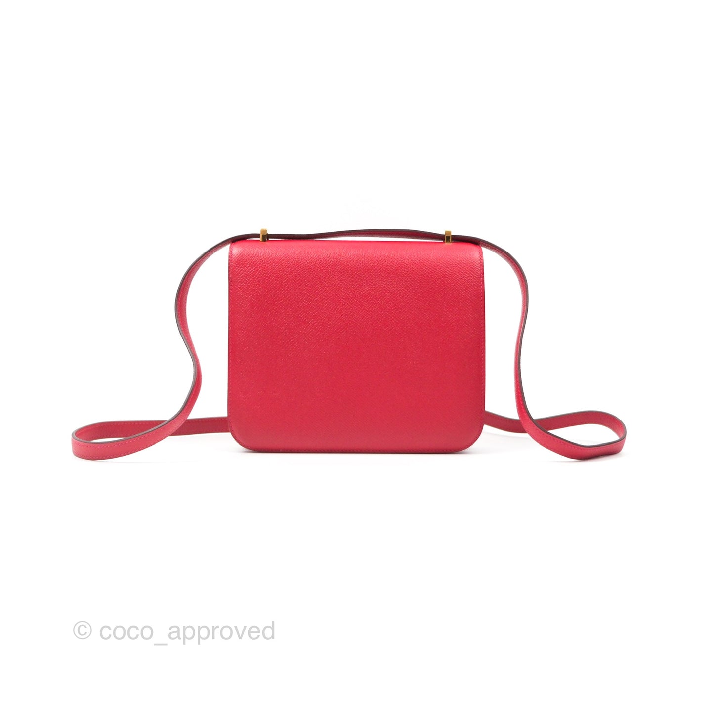 Hermès Constance Mini 18cm Red Epsom Gold Hardware