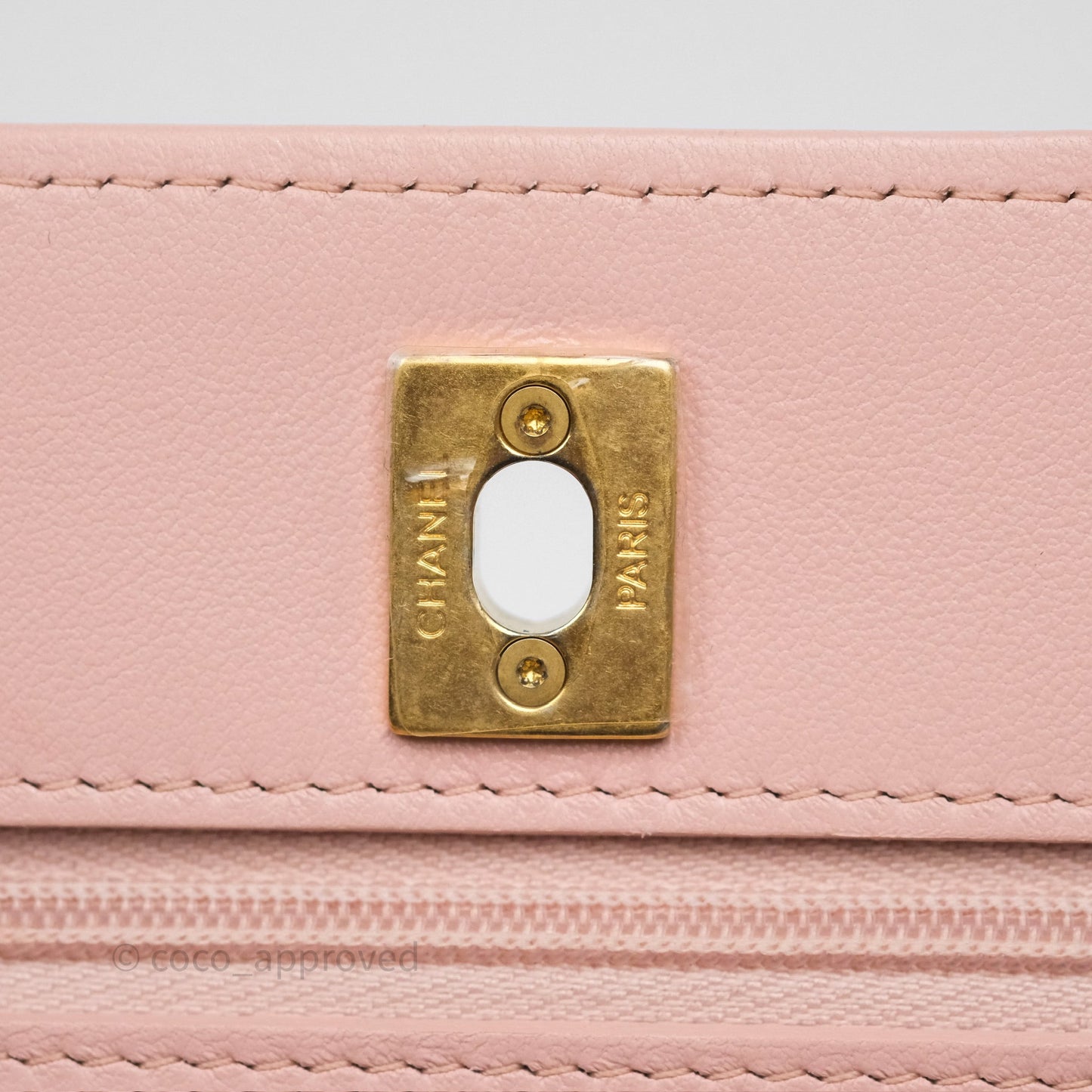 Chanel Camellia Crush Wallet on Chain WOC Pink Lambskin Aged Gold Hardware