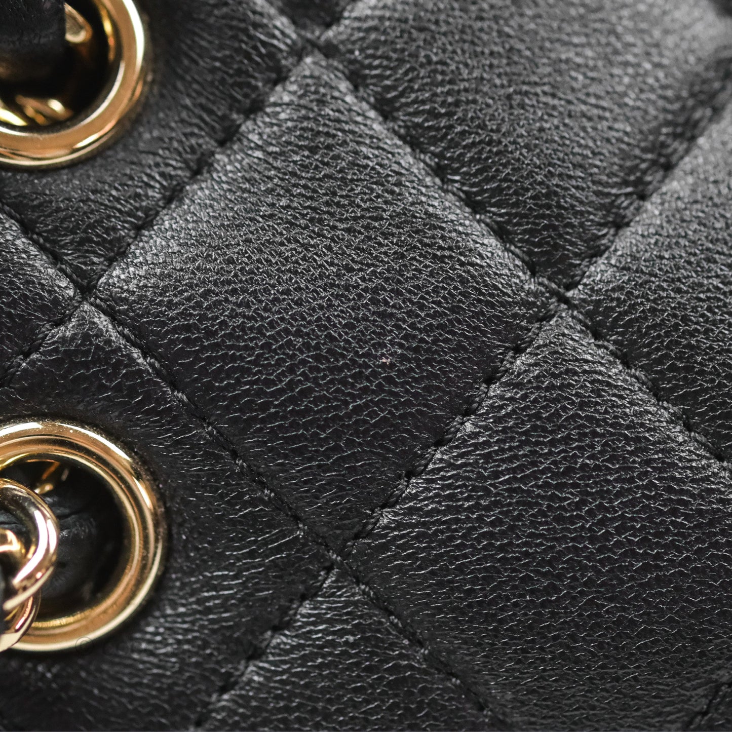 Chanel Quilted Small Duma Drawstring Backpack Black Lambskin