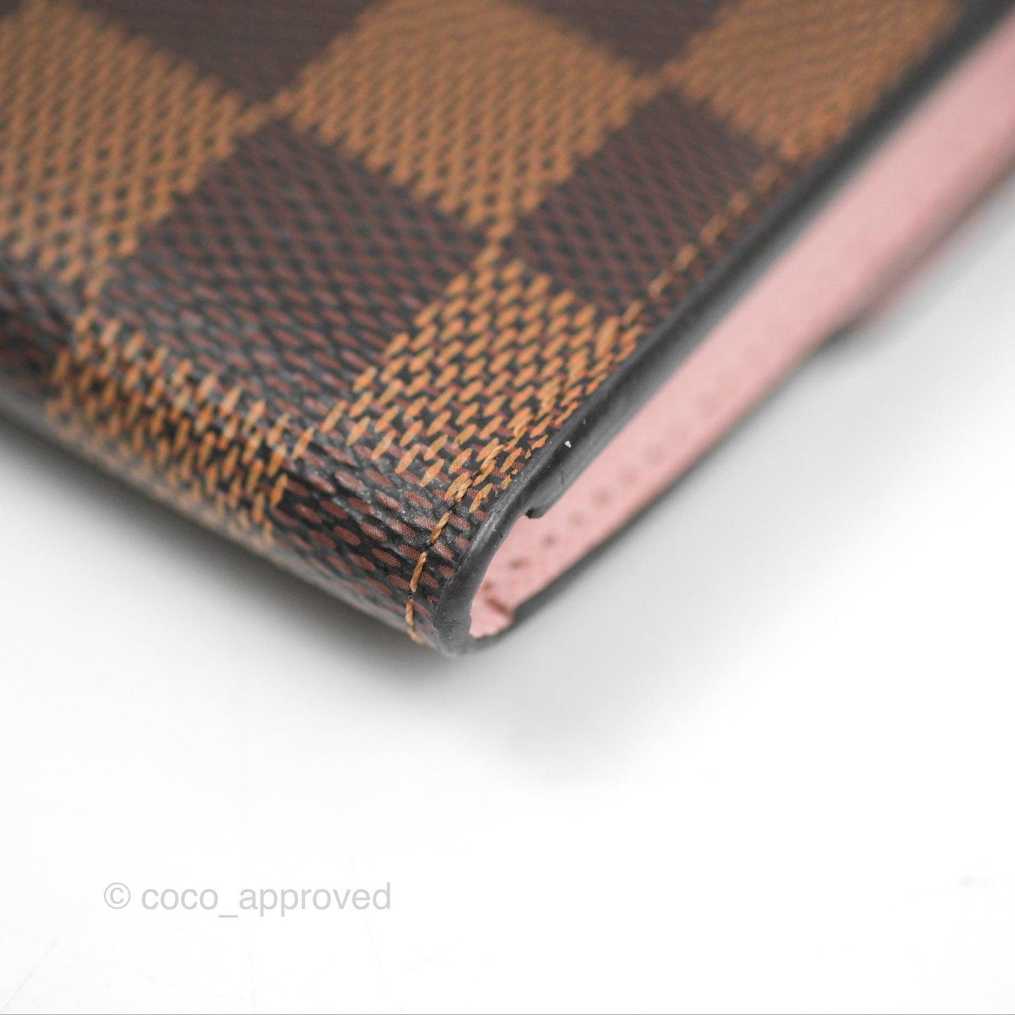 Louis Vuitton Rosalie Coin Purse Damier Ebene Rose Ballerina