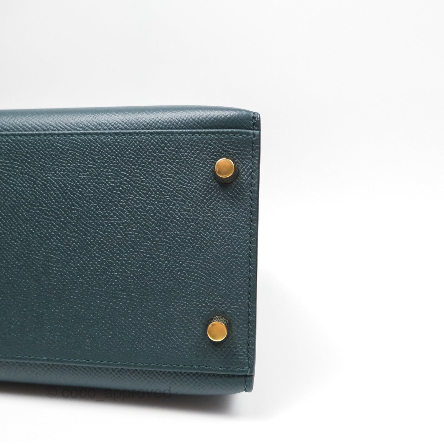 Hermès Kelly II 28 Sellier Vert Cypress 6O Veau Epsom Gold Hardware