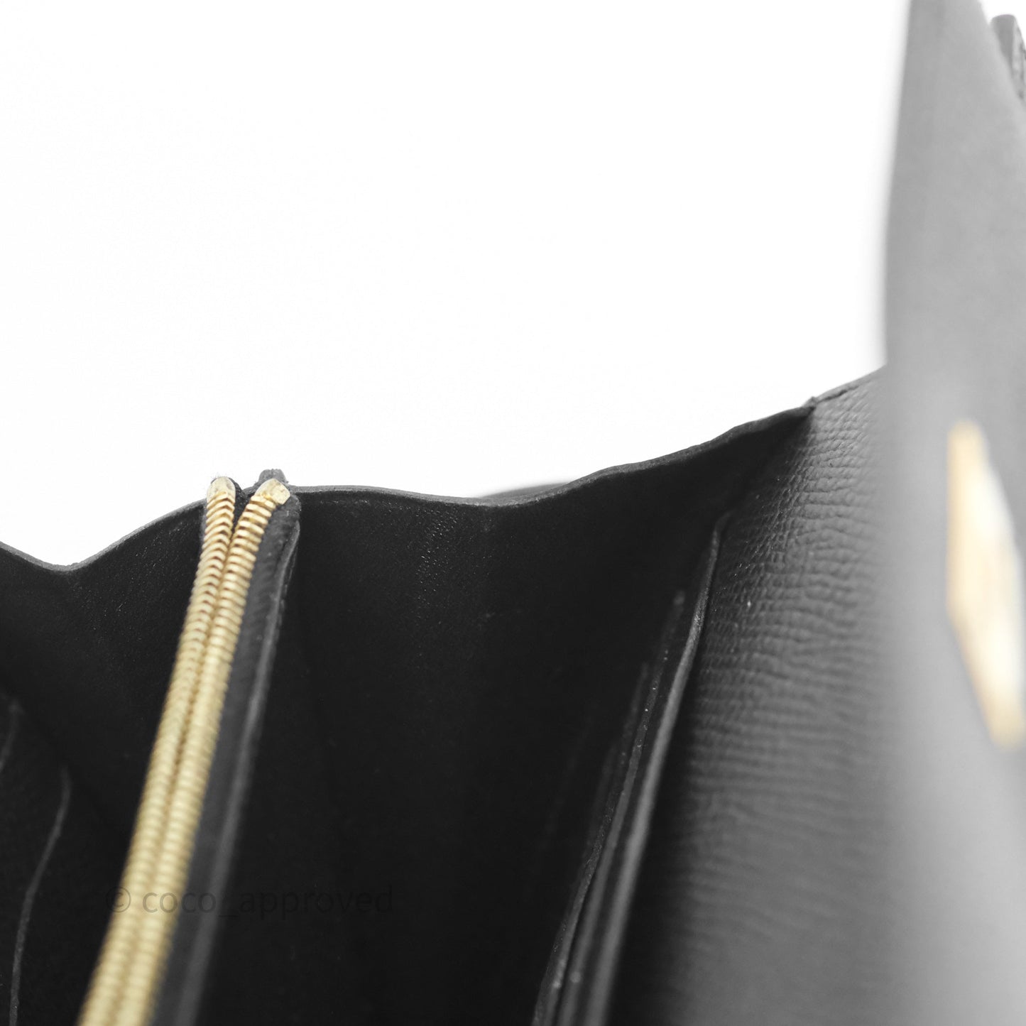 Hermès Kelly Wallet Black Noir 89 Epsom Gold Hardware