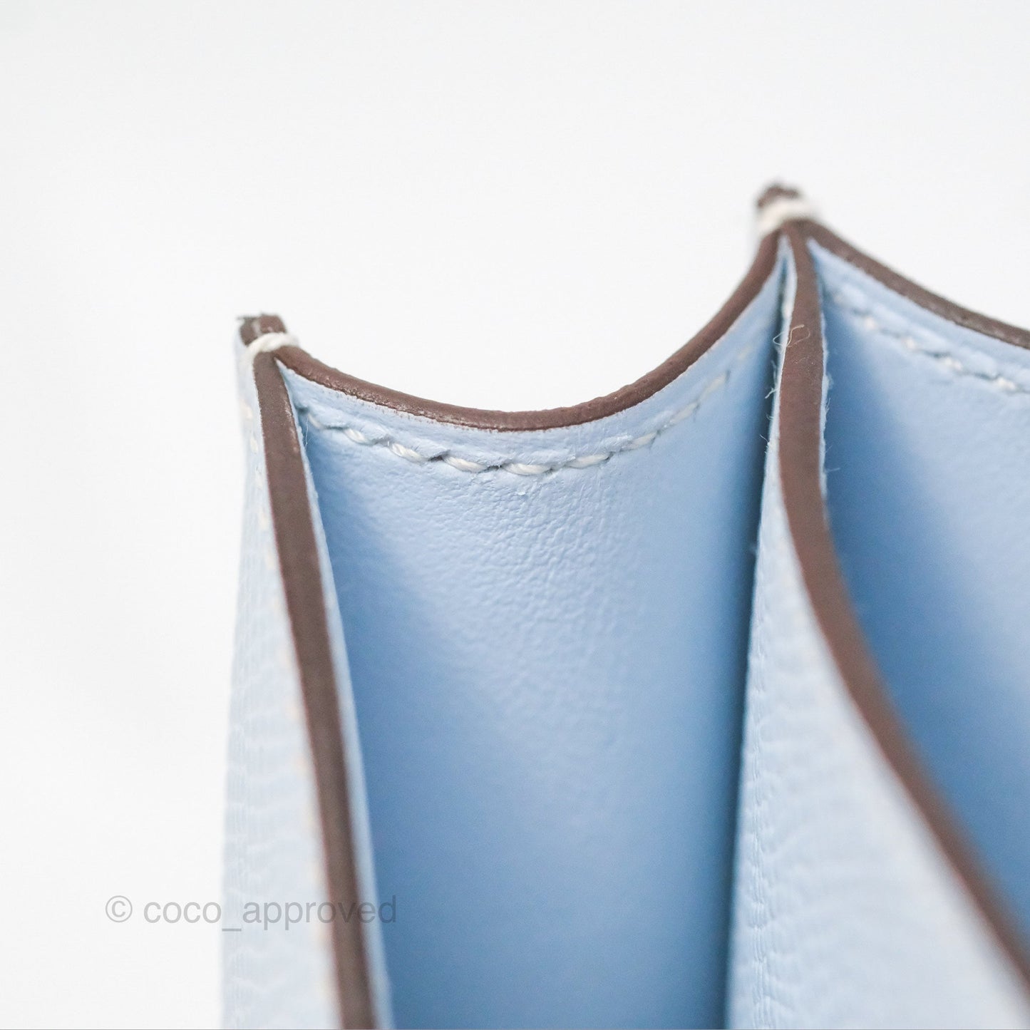 Hermès Constance Mini 18cm Blue Brume Epsom Palladium Hardware