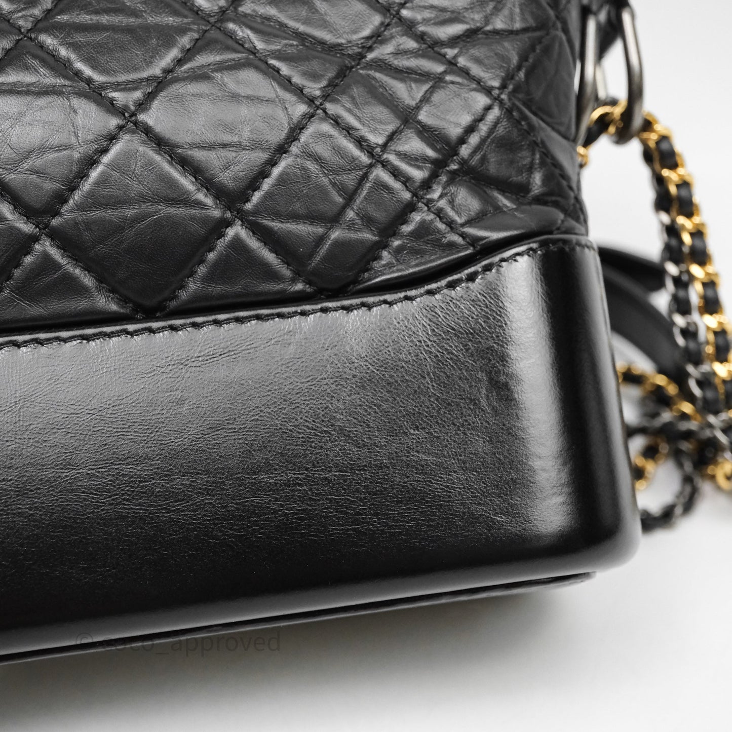 Chanel New Medium Gabrielle Hobo Quilted Black Aged Calfskin