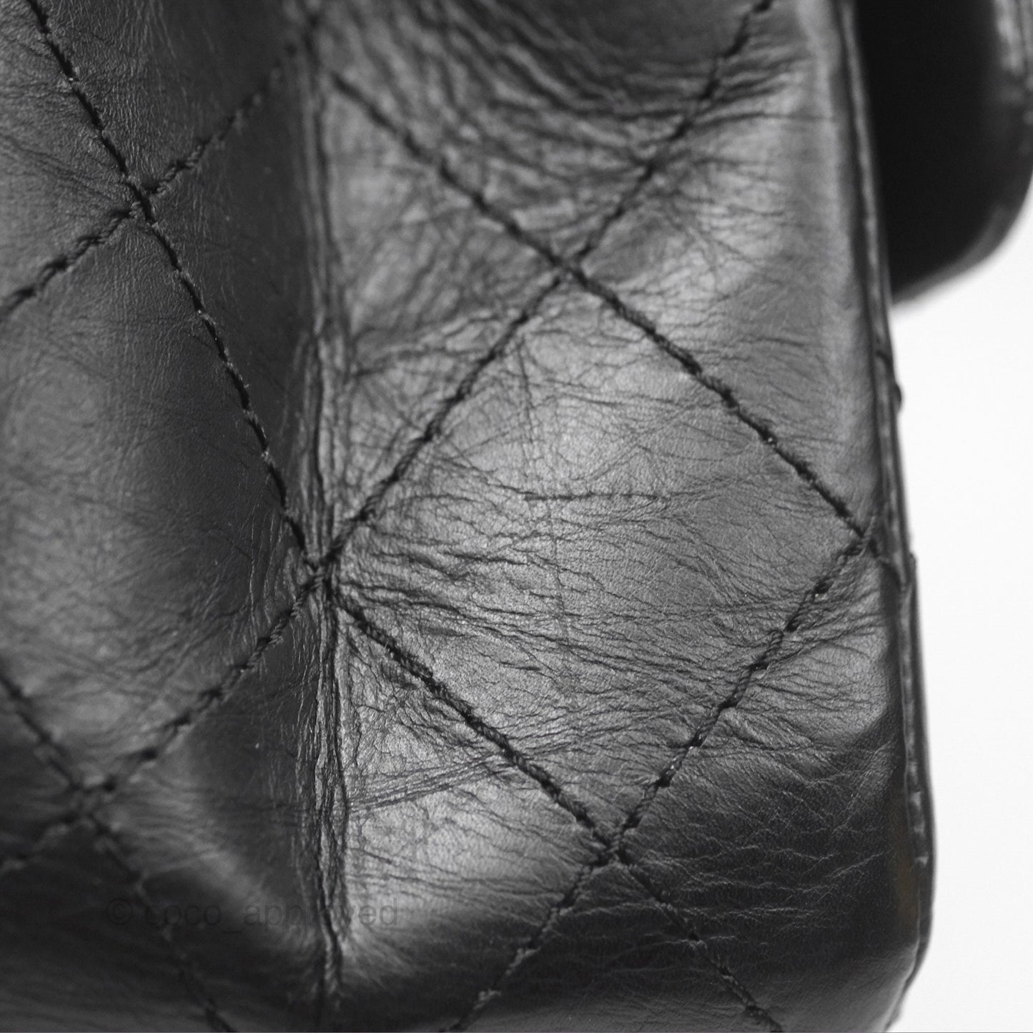 Chanel Reissue 227 Quilted Aged Calfskin Black Gold Hardware