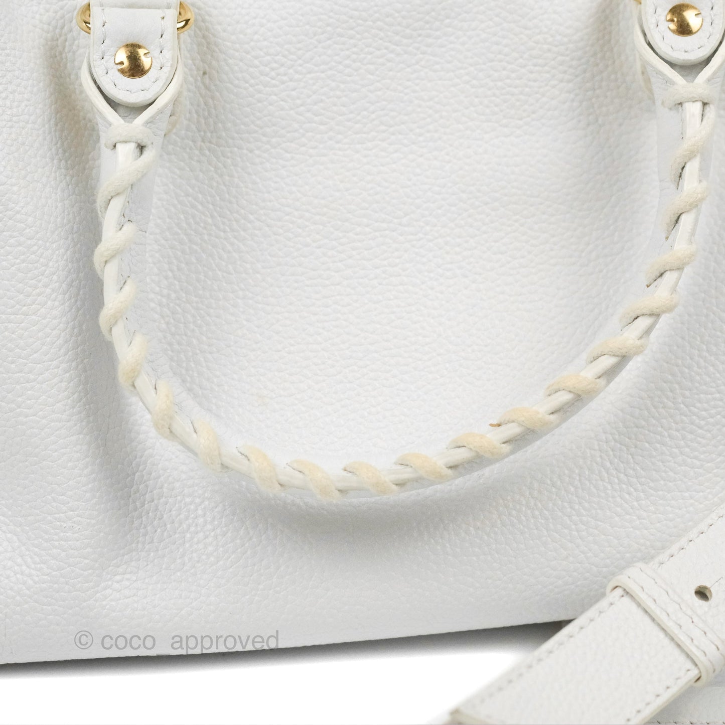Balenciaga Classic Small City Bag White Aged Calfskin Gold Hardware