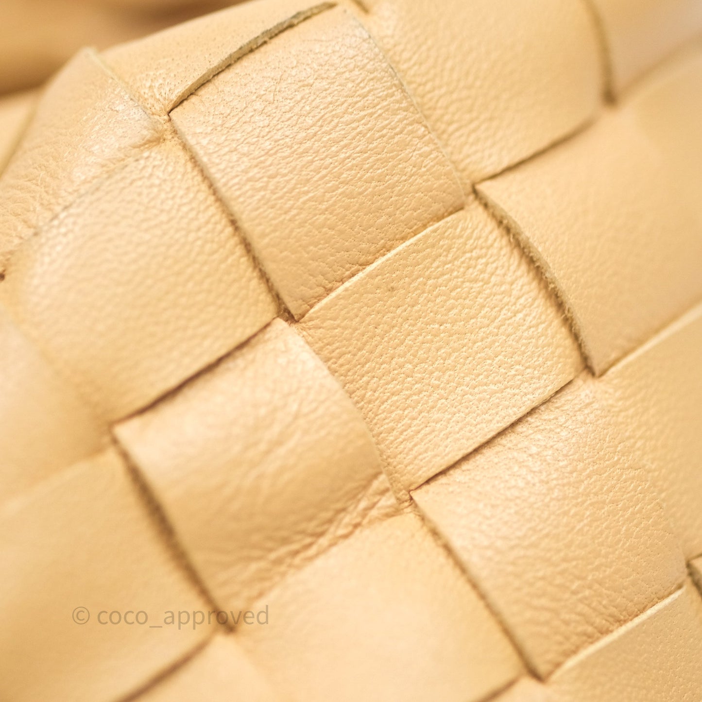 Bottega Veneta Mini Jodie Bag Intrecciato Almond Lambskin