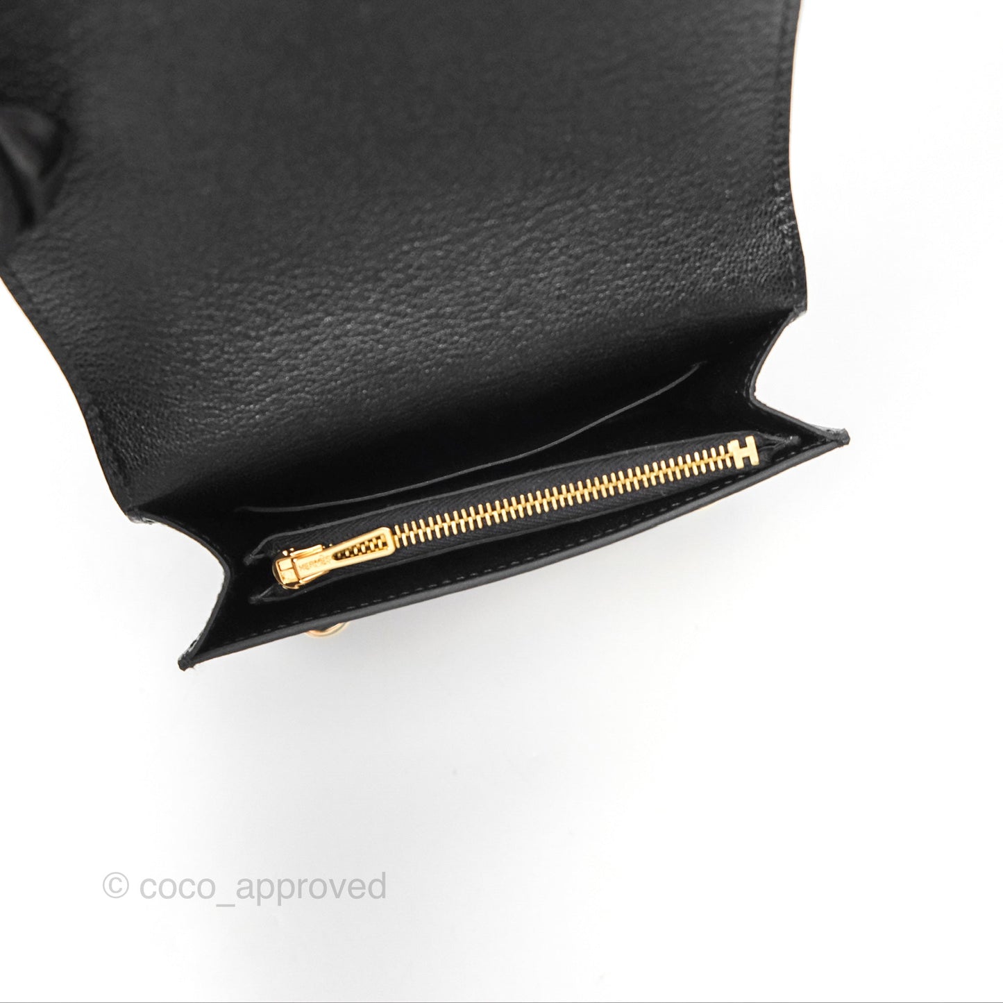 Hermès Roulis Slim Wallet Noir Gold Hardware