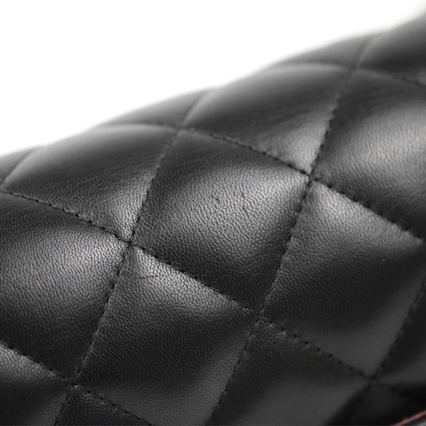 Chanel Quilted Maxi Double Flap Black Lambskin Silver Hardware