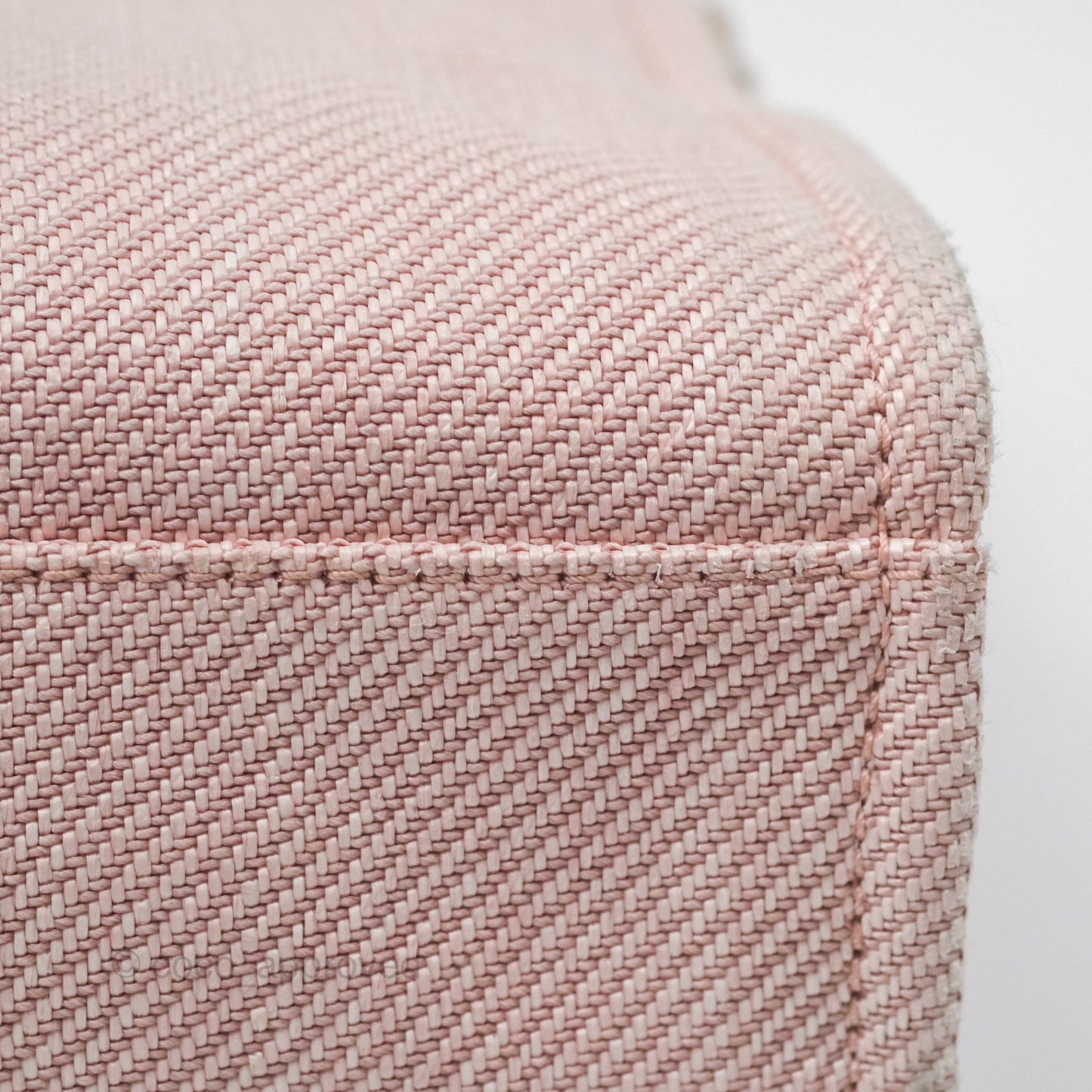 Chanel Small Vertical Deauville Canvas Pink Gold Hardware