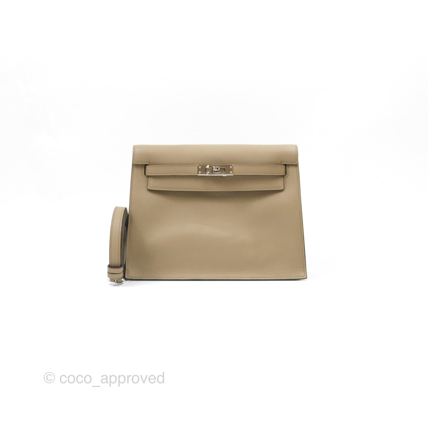 Hermès Kelly Danse II Bag Beige Marfa Palladium Hardware