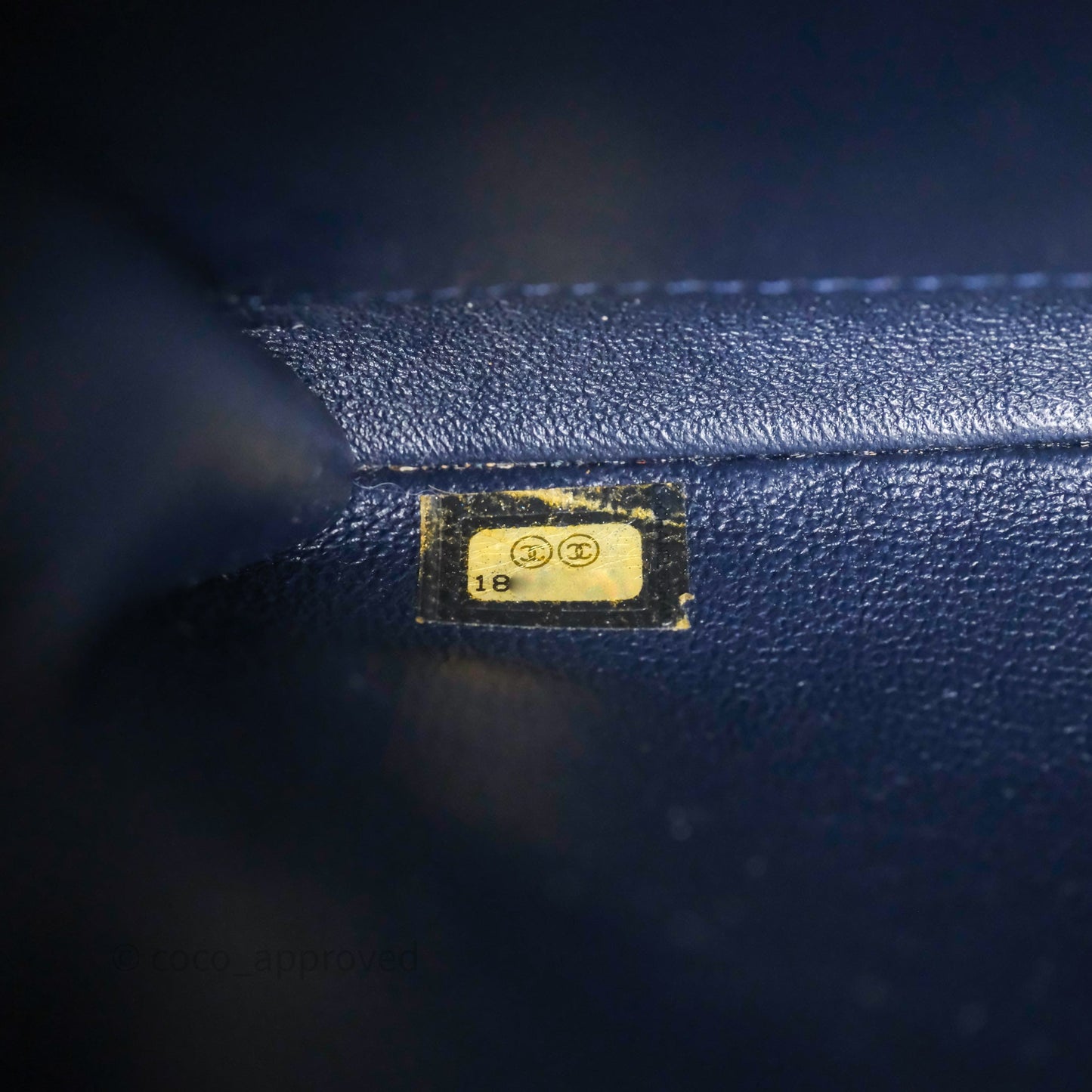 Chanel Quilted Clutch with Chain Lambskin Navy Gun Metal Hardware