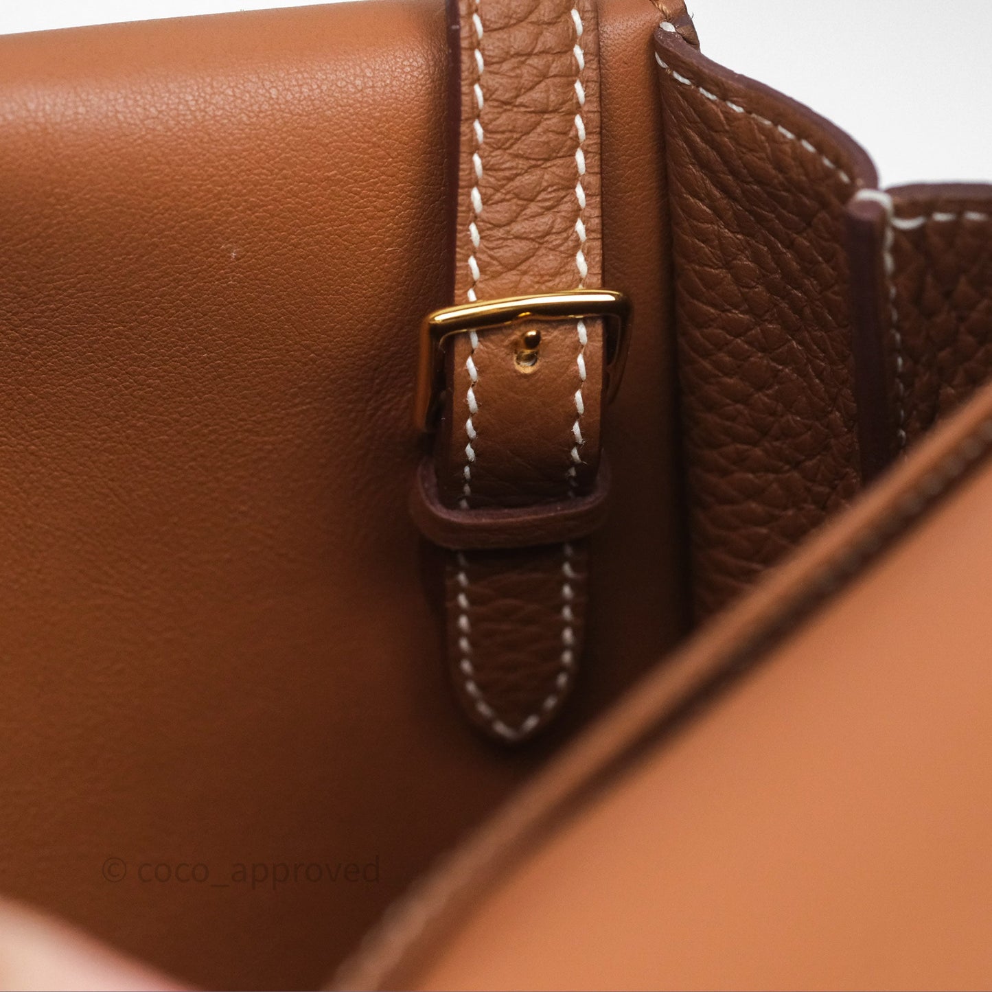 Hermès Halzan 25 Gold Clemence Gold Hardware